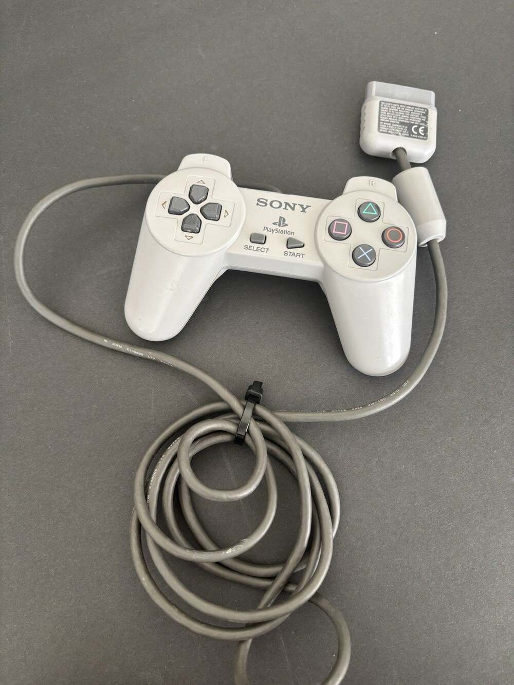 Sony PS1 PlayStation One OEM Grey Controller SCPH-1080 Tested Working Clean